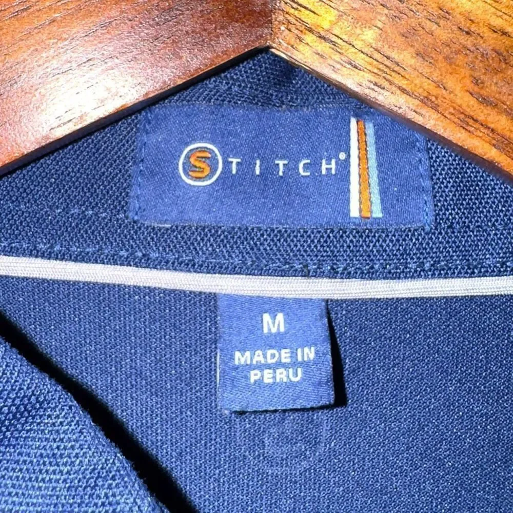 Stitch Golf Solid Navy Performance Golf Polo Shirt M